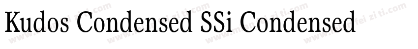 Kudos Condensed SSi Condensed Ital字体转换